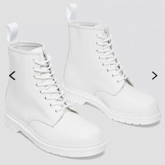 Dr. Martens 1460 Mono White Combat Boots - Picture 1 of 9